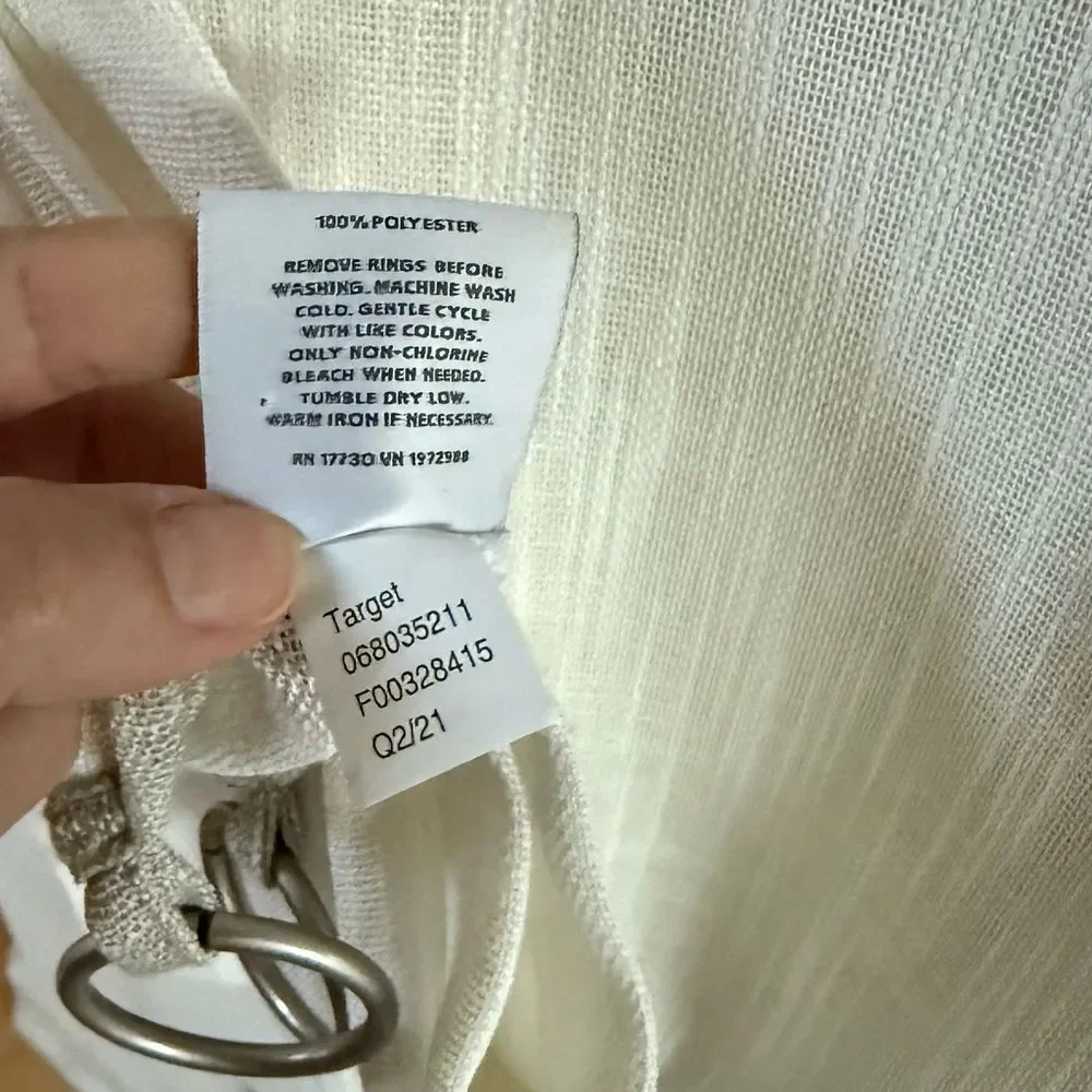 Target Threshold Edge Solid Sheer Window Curtain Panel Set NWOT